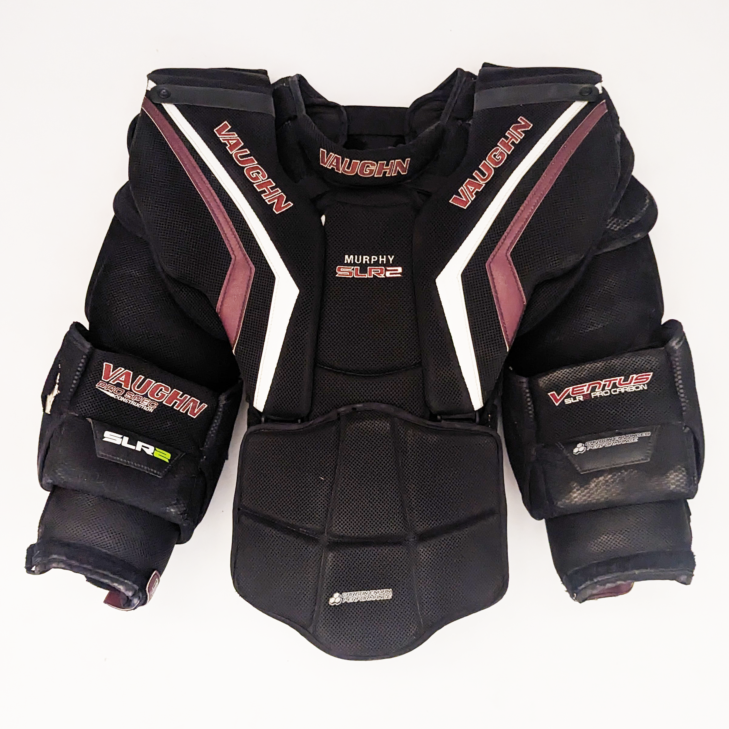 Vaughn SLR2 Pro Carbon – Plastron de gardien de but Pro d'occasion (noir/marron)